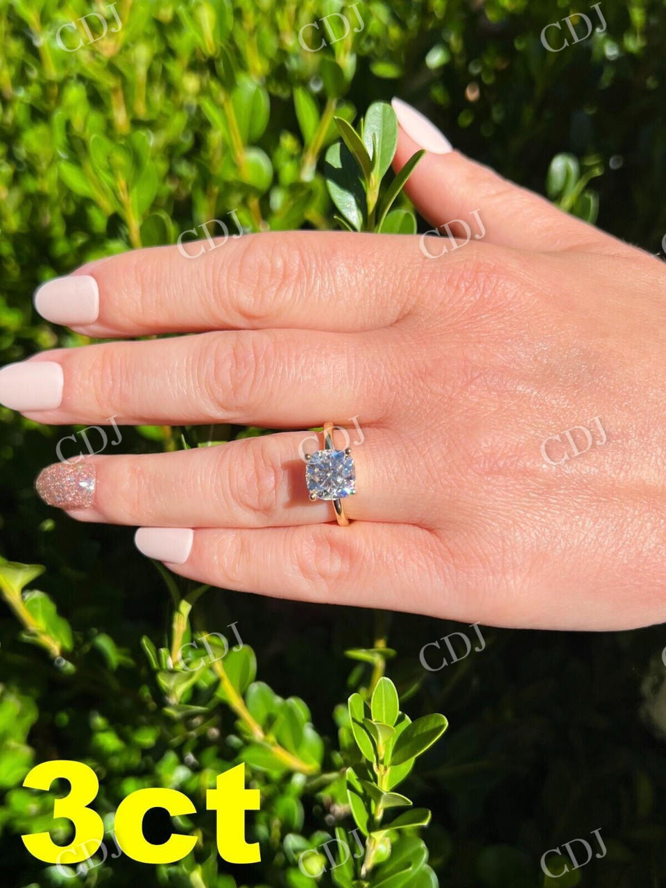 Cushion Cut Natural Diamond Hip Hop Ring  customdiamjewel   