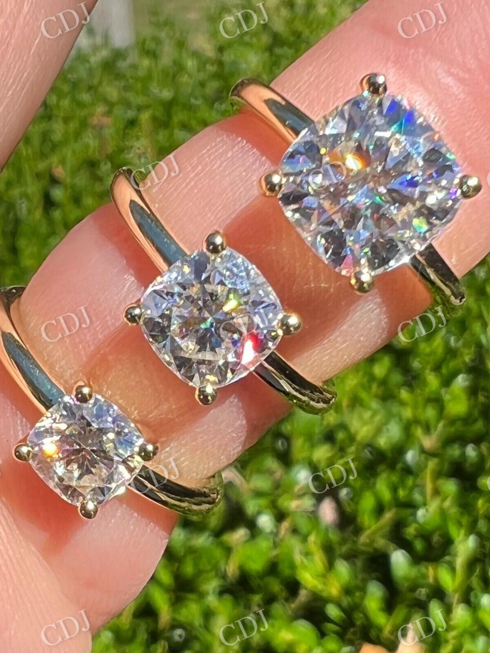 Cushion Cut Natural Diamond Hip Hop Ring  customdiamjewel   