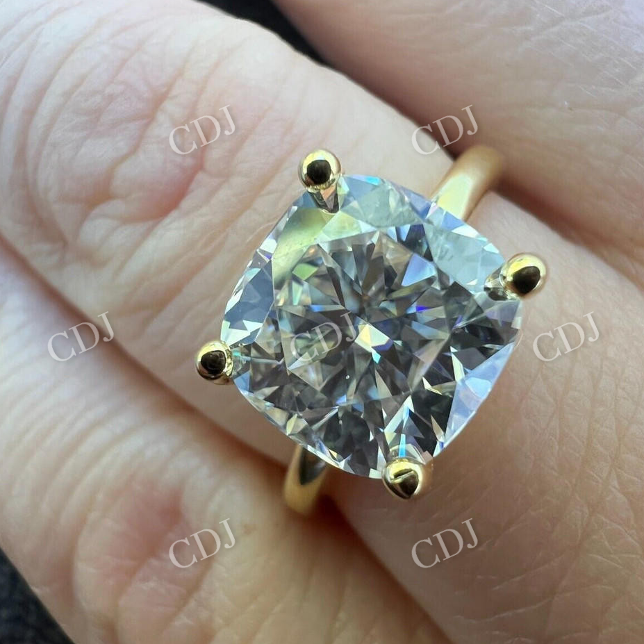 Cushion Cut Natural Diamond Hip Hop Ring  customdiamjewel   