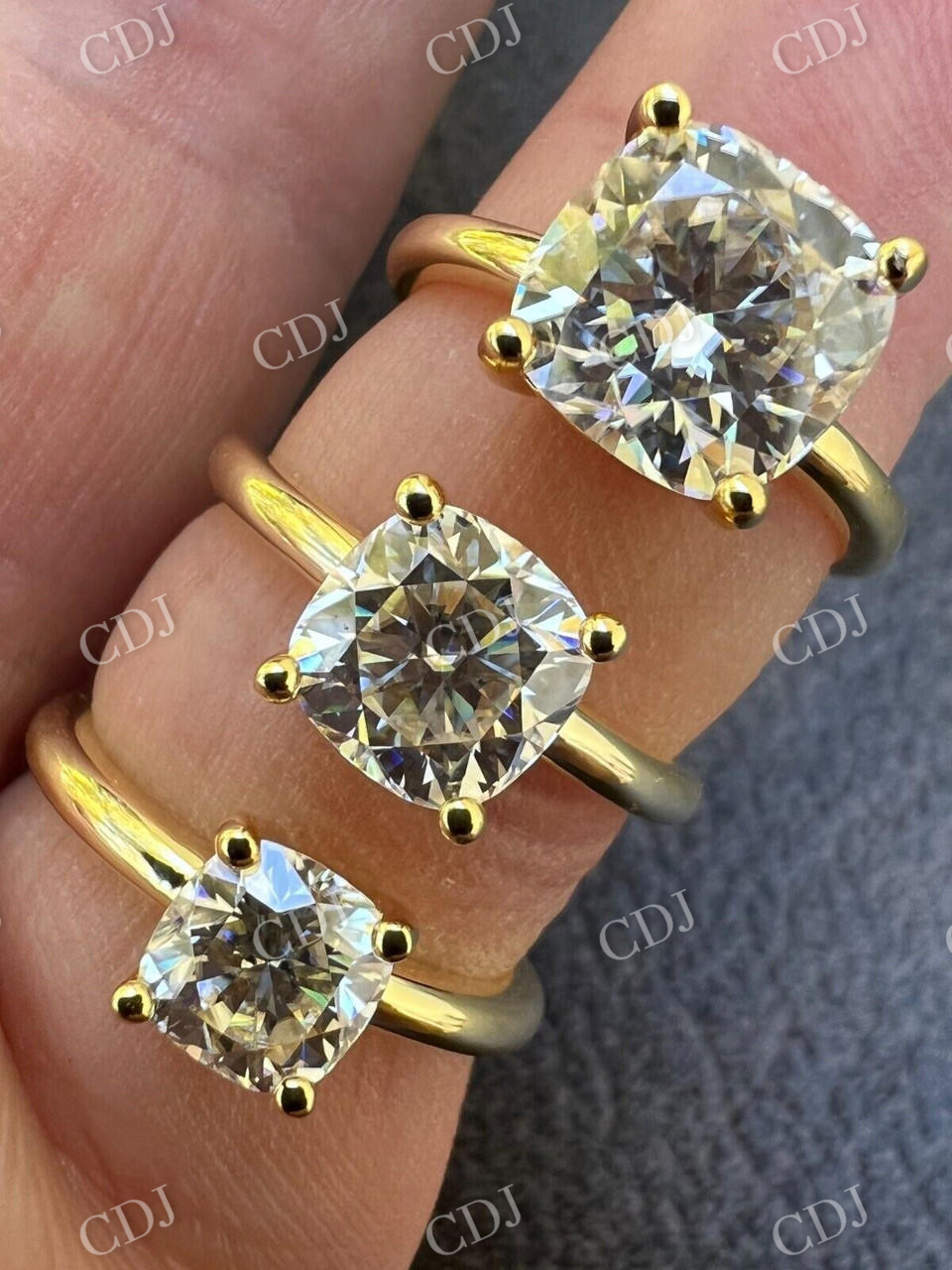 Cushion Cut Natural Diamond Hip Hop Ring  customdiamjewel   