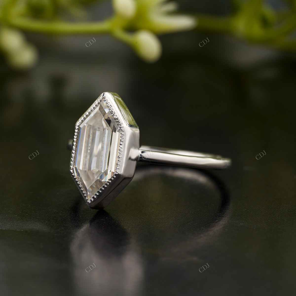 Marquise Lab Grown Diamond Bezel Set Ring