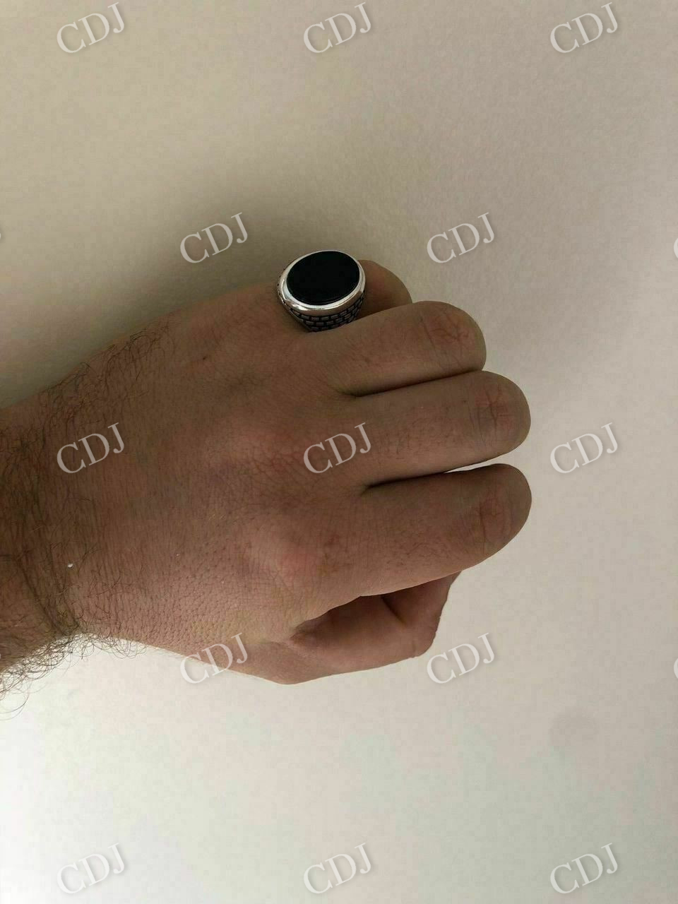 Black Onyx Moissanite Hip Hop Ring  customdiamjewel   