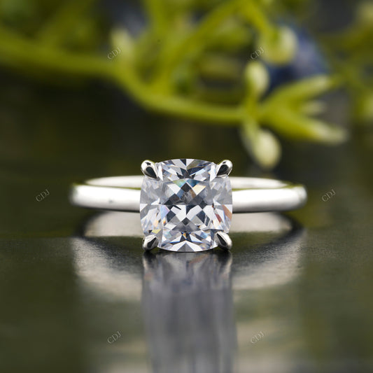 Cushion Lab-Grown Diamond Solitaire Ring