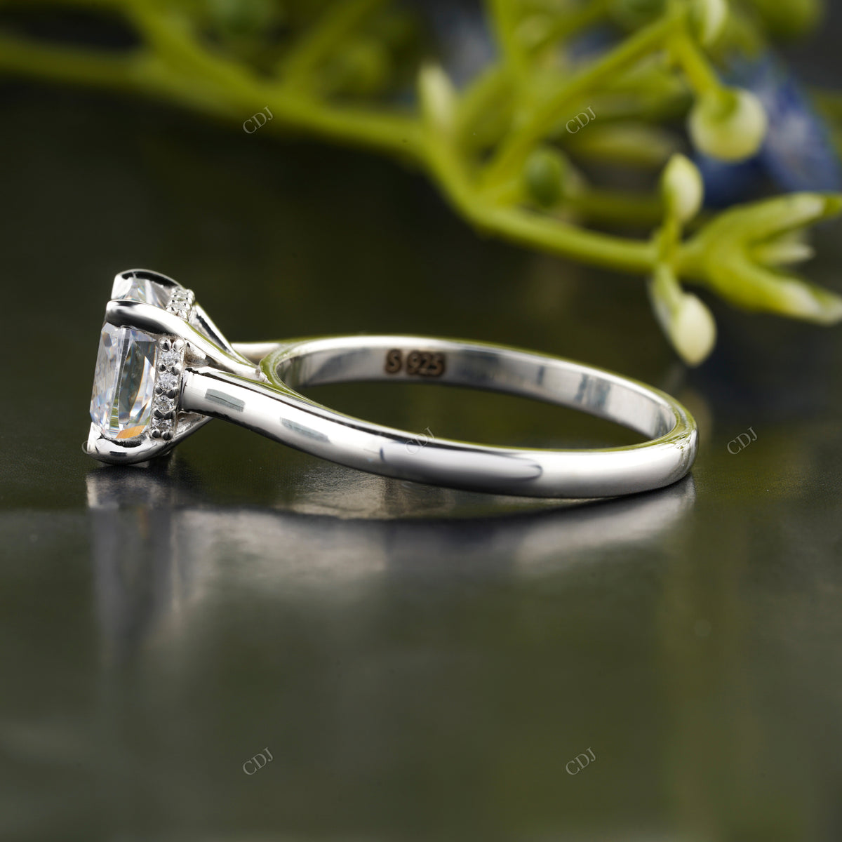 Cushion Lab-Grown Diamond Solitaire Ring