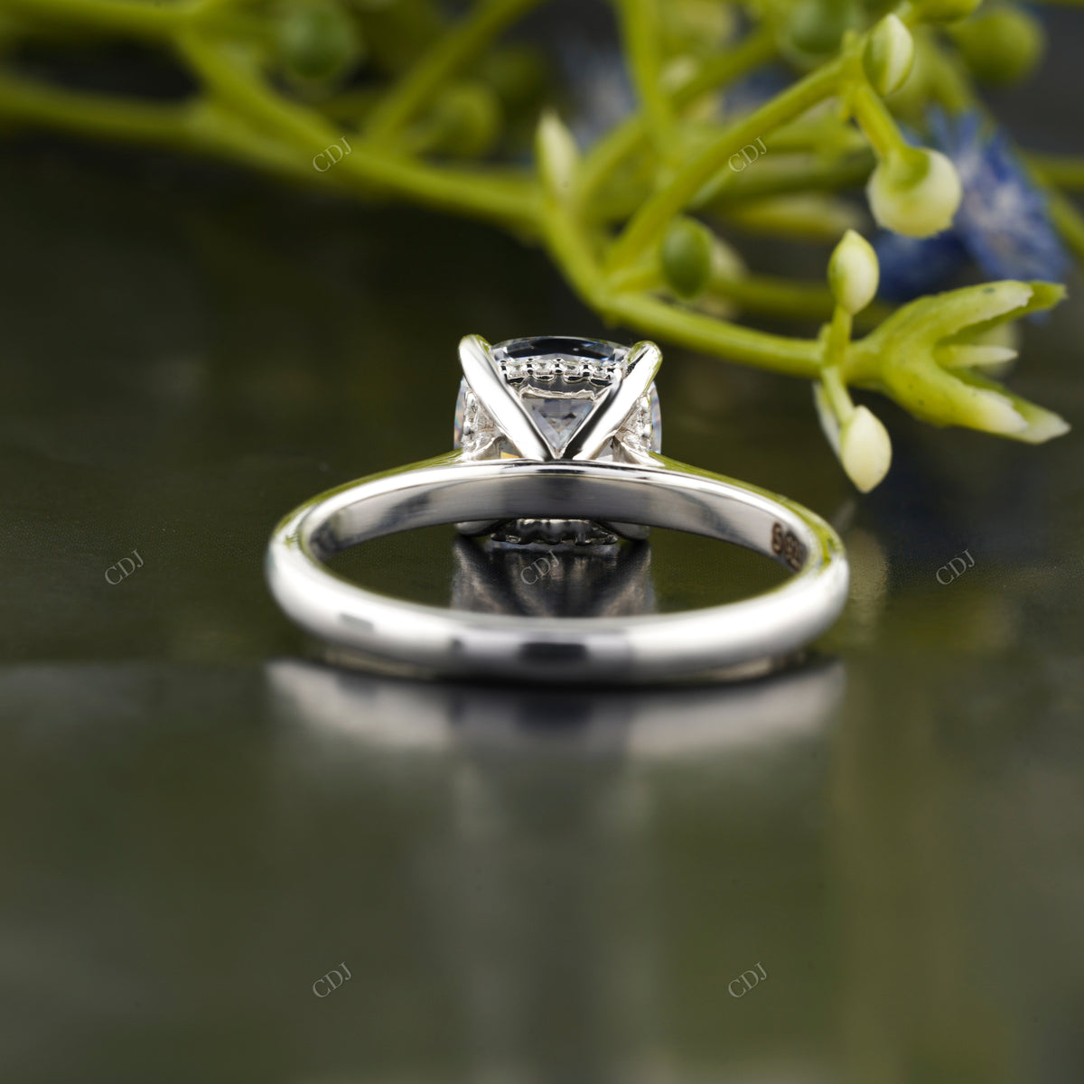 Cushion Lab-Grown Diamond Solitaire Ring