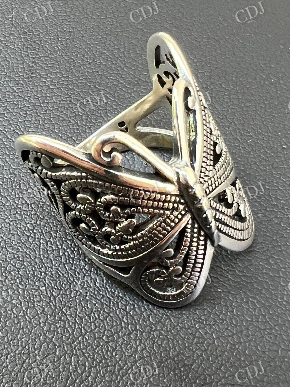 Butterfly Shaped Sterling Silver Hip Hop Ring  customdiamjewel   