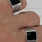 Square Shaped Black Onyx Hip Hop Ring  customdiamjewel   