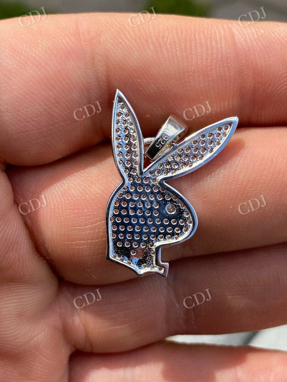 Hip Hop Playboy Bunny Diamond Pendant For Women  customdiamjewel   