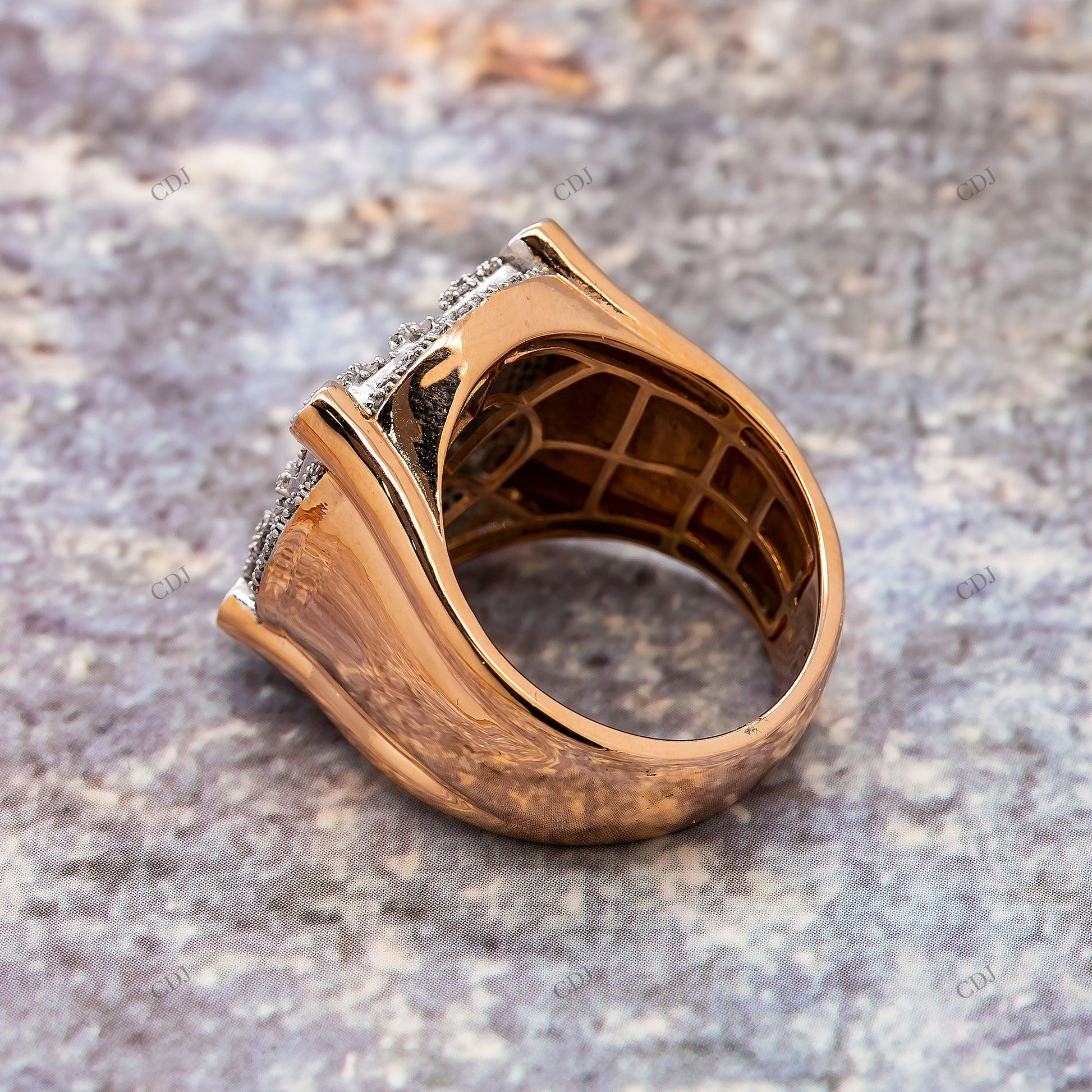 Luxury Round Baguette 925 Silver Halo Ring hip hop jewelry customdiamjewel