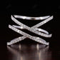 0.42CTW Round Cut Lab Grown Diamond Twisted Wedding Band  customdiamjewel 10KT White Gold VVS-EF