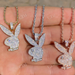 Hip Hop Playboy Bunny Diamond Pendant For Women  customdiamjewel   