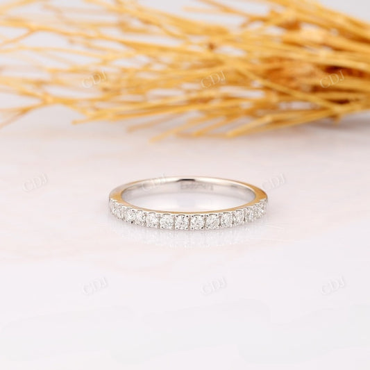 1.7mm Natural Diamond Half Eternity Wedding Band Wedding Band customdiamjewel   