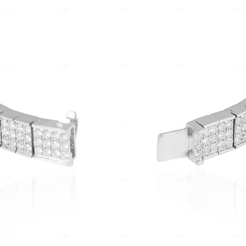 S925 Sterling Silver VVS Moissanite Unique Bracelet CustomDiamJewel
