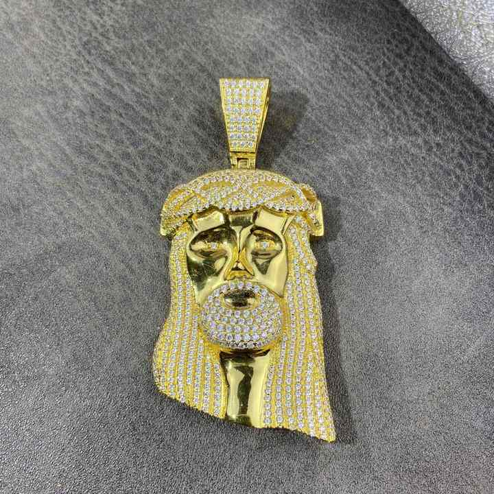 Hip Hop Sterling Silver Custom Jesus Pendant hip hop jewelry CustomDiamJewel