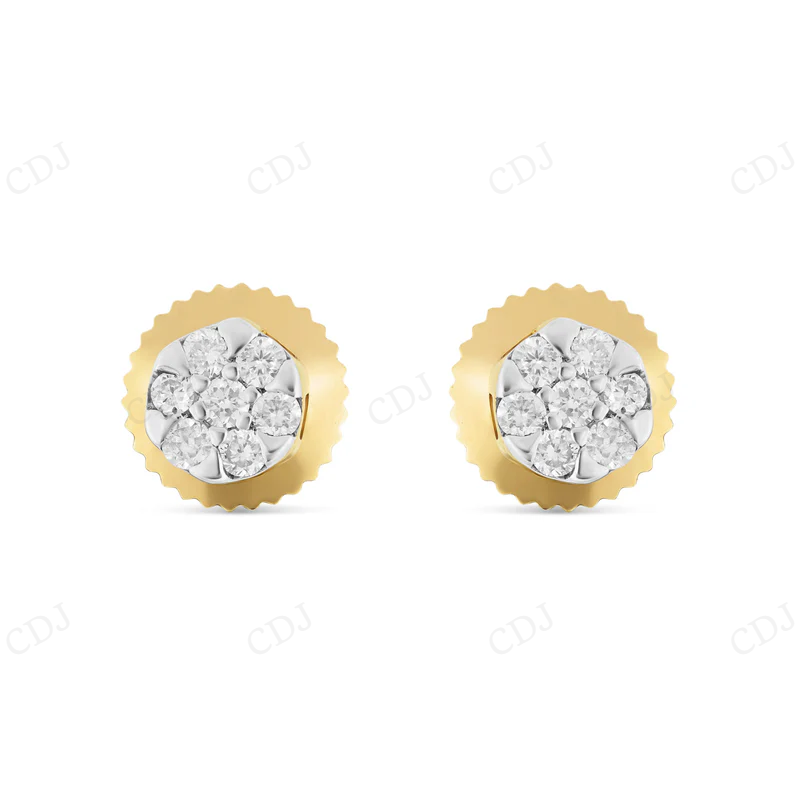 0.15 CT Flower Set Moissanite Stud Earrings Stud earrings CustomDiamJewel