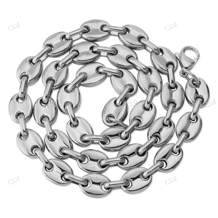 8-10MM Mariner Link Silver Chain hip hop jewelry CustomDiamJewel