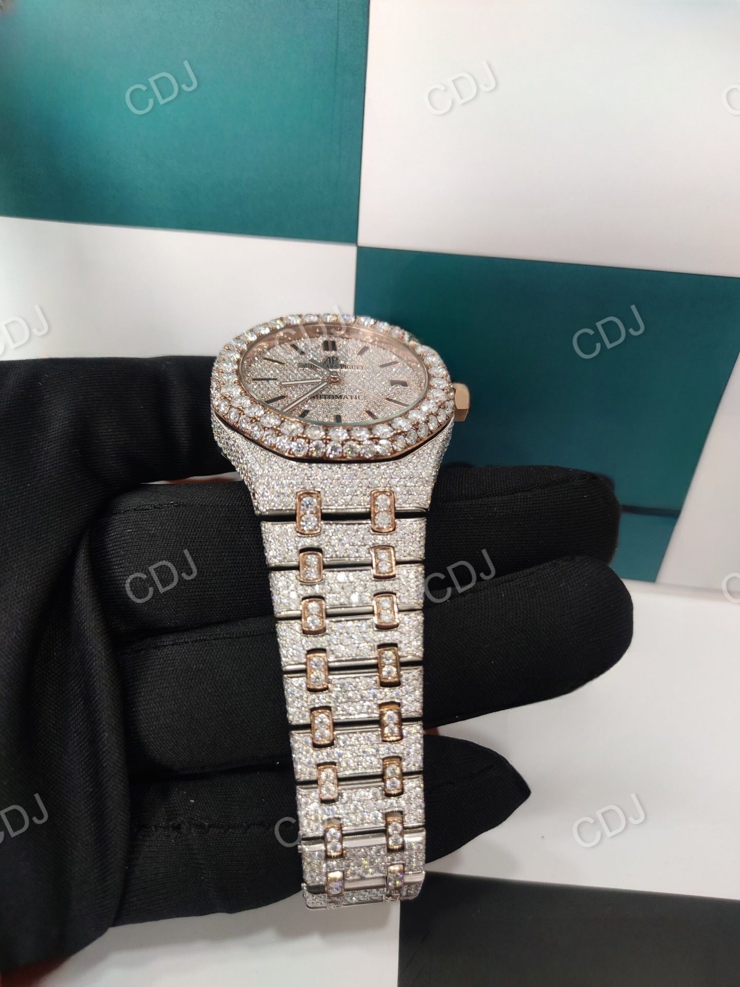 Luxury Fully Diamond Watches For Men Colorless Moissanite Bling Watch High Quality Timeless Piece  customdiamjewel   