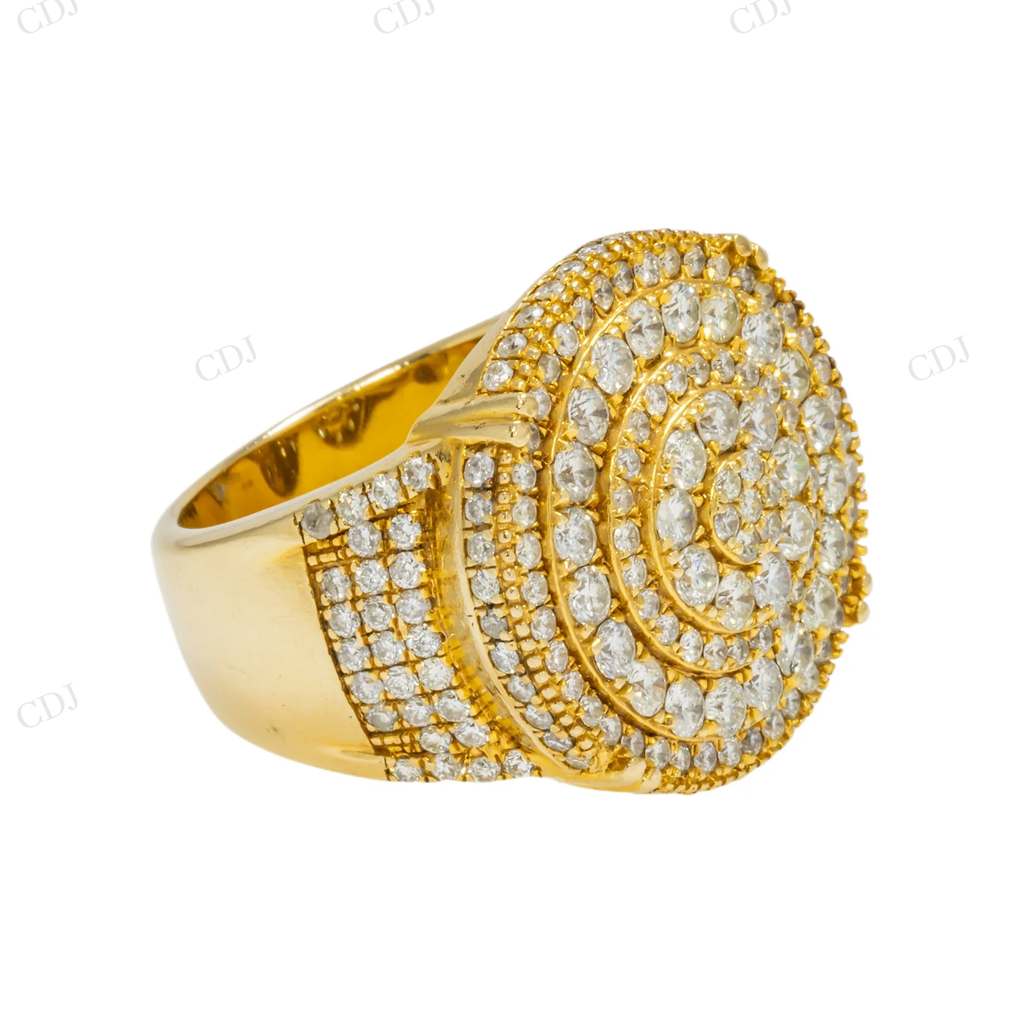 4.00 CTW 925 Sterling Silver Iced Out Moissanite ring Hip Hop Ring customdiamjewel