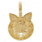 1.6 Inch Silver Moissanite Smiling Cat Emoji Pendant CustomDiamJewel
