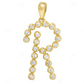 1" 0.30 CTW 10K Gold Natural Diamond Initial "R" Letter Pendant CustomDiamJewel