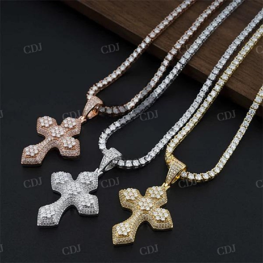 Diamonds Cross Pendant For Men's – customdiamjewel