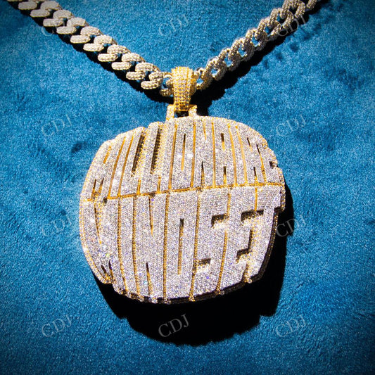 Customize Millionaire Mindset Hip Hop Diamond Pendant  customdiamjewel   