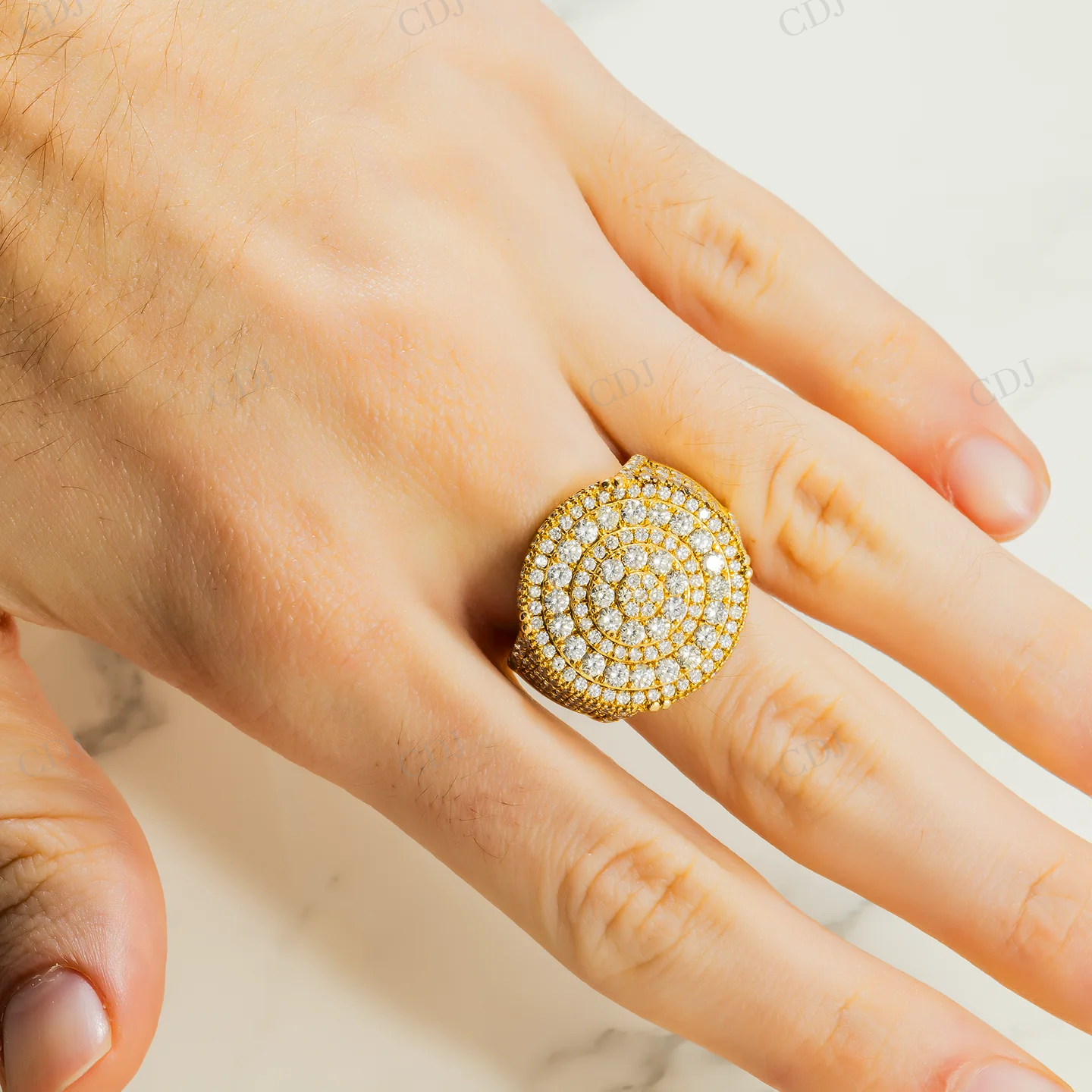 4.00 CTW 925 Sterling Silver Iced Out Moissanite ring Hip Hop Ring customdiamjewel