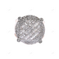 Luxury Round Baguette 925 Silver Halo Ring hip hop jewelry customdiamjewel