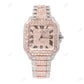 Two Tone Cartier Santos Lab Grown Diamond Watch customdiamjewel