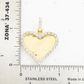 Sterling Silver Heart Picture Pendant hip hop jewelry CustomDiamJewel