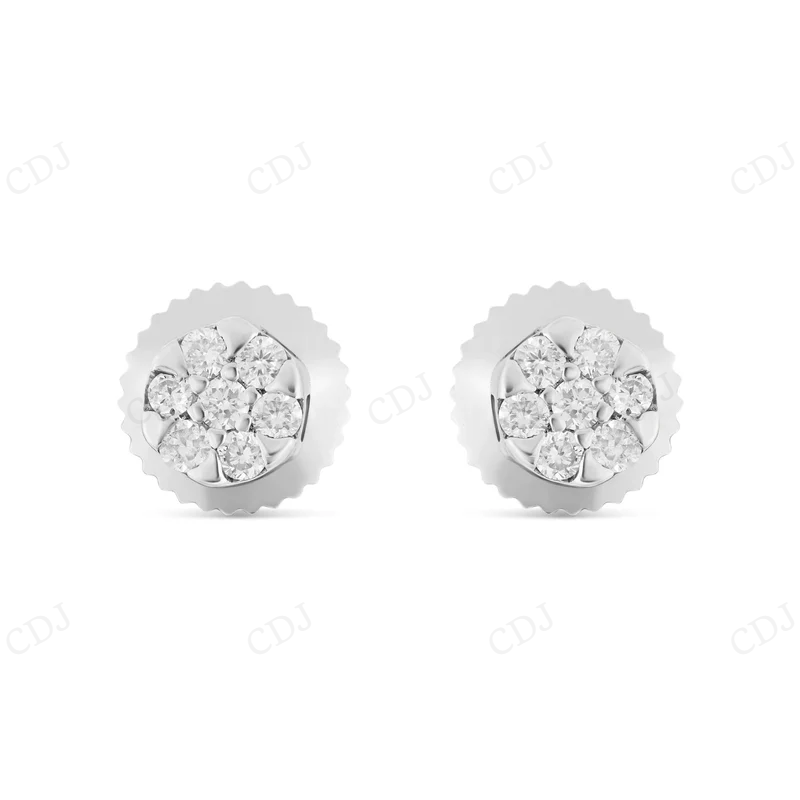 0.15 CT Flower Set Moissanite Stud Earrings Stud earrings CustomDiamJewel