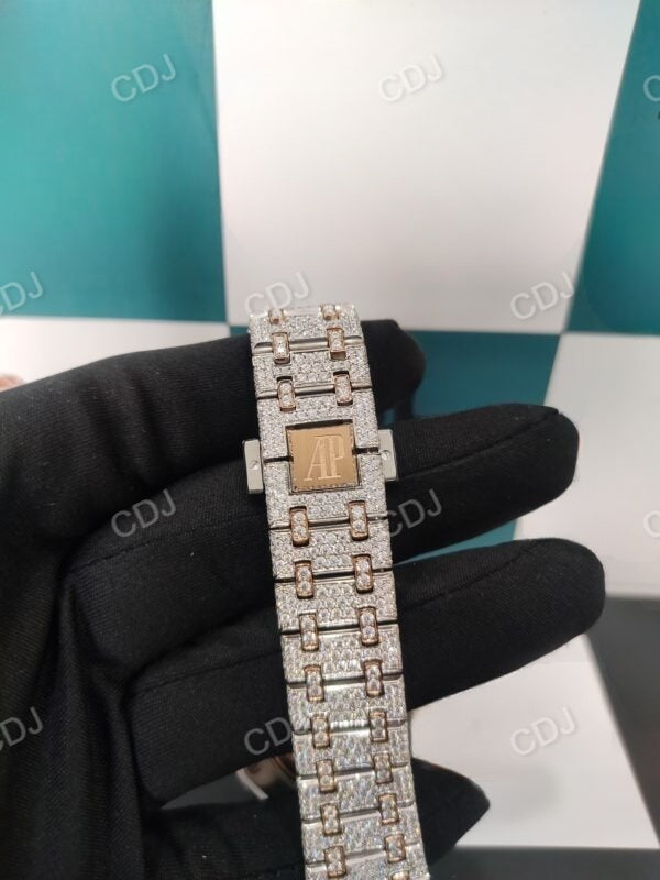 Moissanite Diamond Automatic Movement Buss Down AP Watch Rappers customdiamjewel