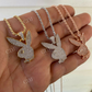 Hip Hop Playboy Bunny Diamond Pendant For Women  customdiamjewel   