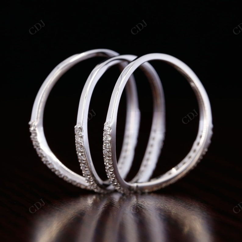 0.42CTW Round Cut Lab Grown Diamond Twisted Wedding Band  customdiamjewel   