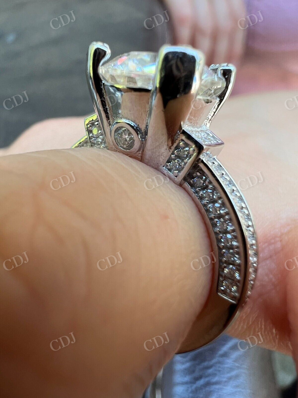 Gorgeous Womens Moissanite Engagement Ring  customdiamjewel   