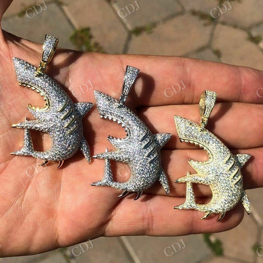 Big Shark Piece Hip Hop Real ICED Migos  customdiamjewel   