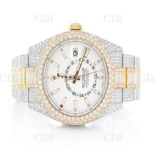 Hip Hop Customized Two Tone Rolex Iced Out Diamond Watch customdiamjewel