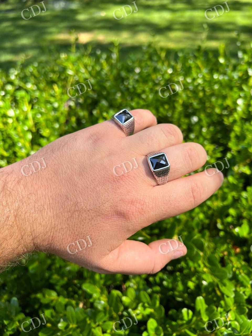 Black Diamond Men's Hip Hop Ring  customdiamjewel   
