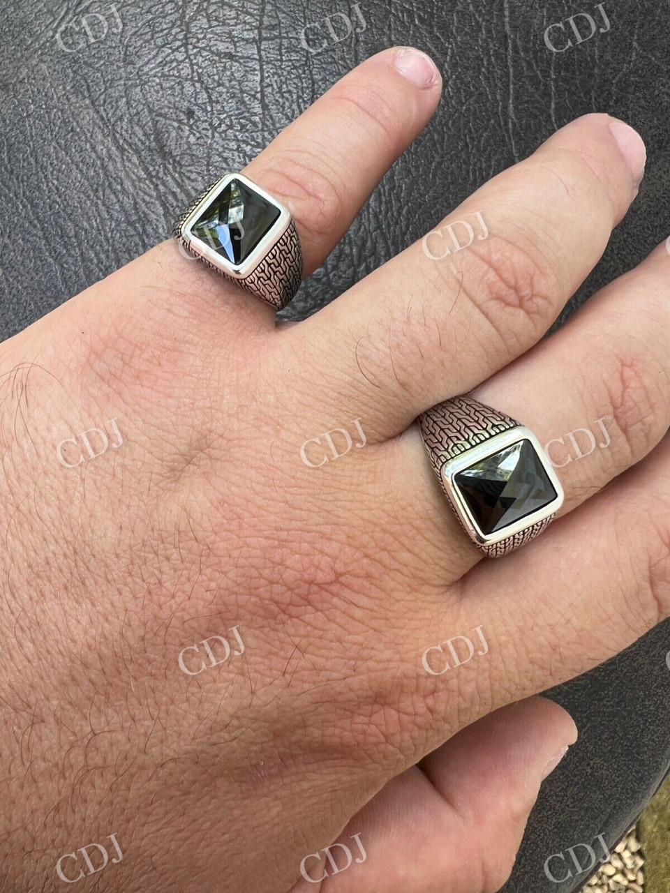 Black Diamond Men's Hip Hop Ring  customdiamjewel   