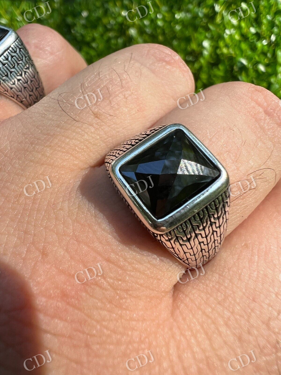 Black Diamond Men's Hip Hop Ring  customdiamjewel   