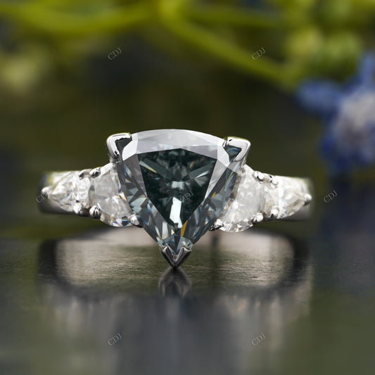 Trillion Moissanite Diamond Solitaire Ring