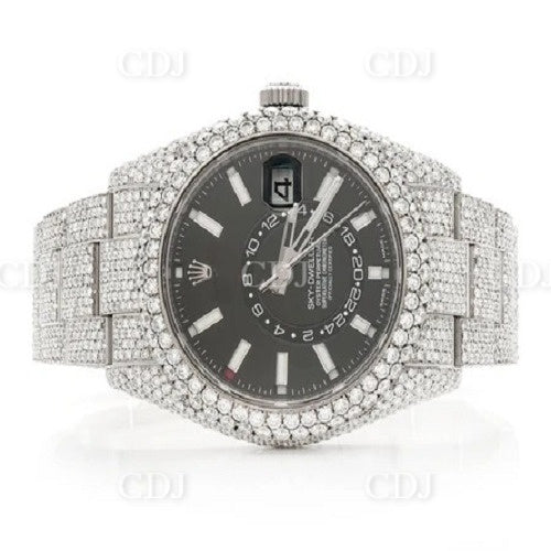 Fully Iced Out Automatic Movement Hip Hop Watch customdiamjewel