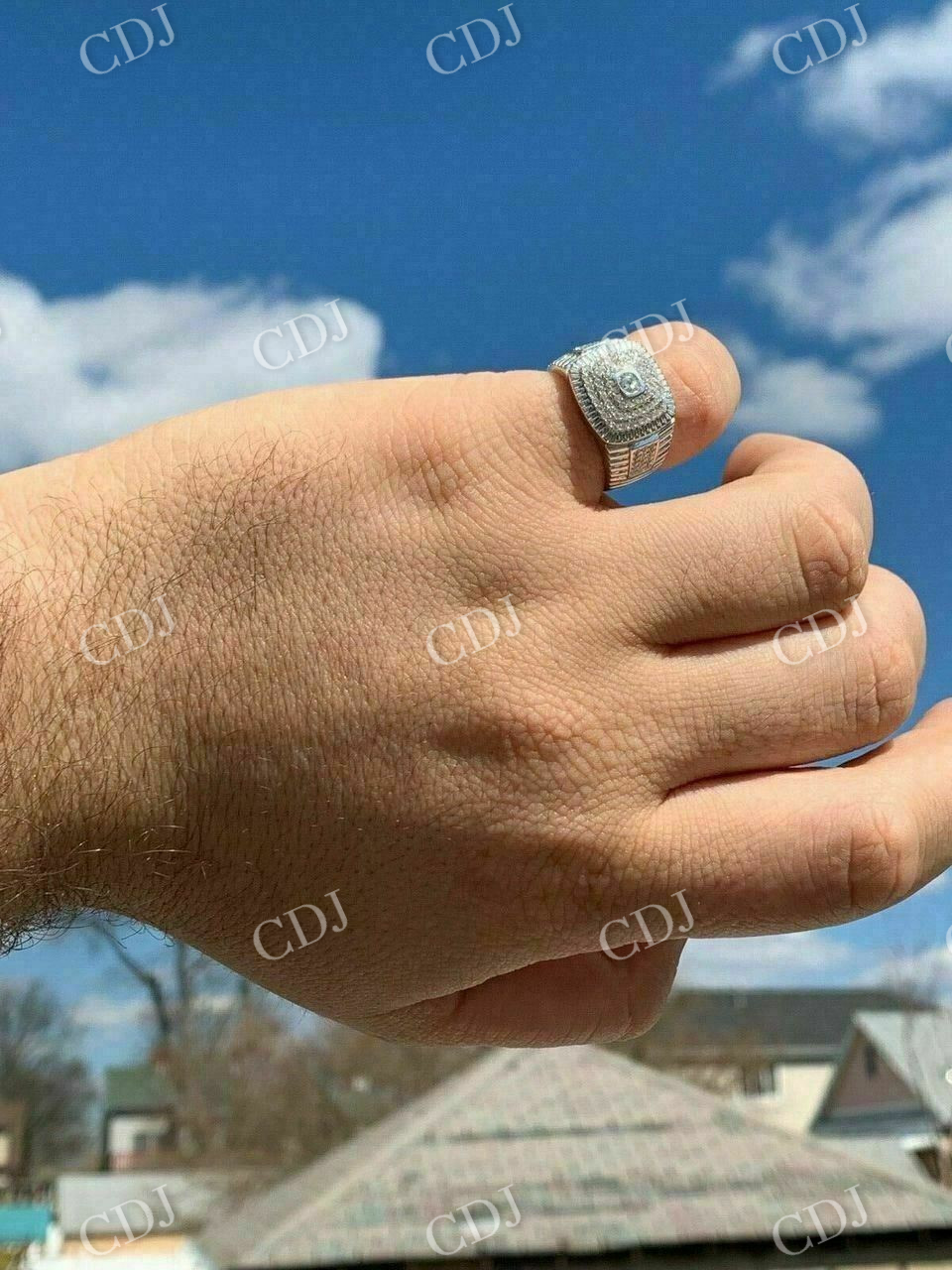 Round Moissanite Diamond Ring  customdiamjewel   