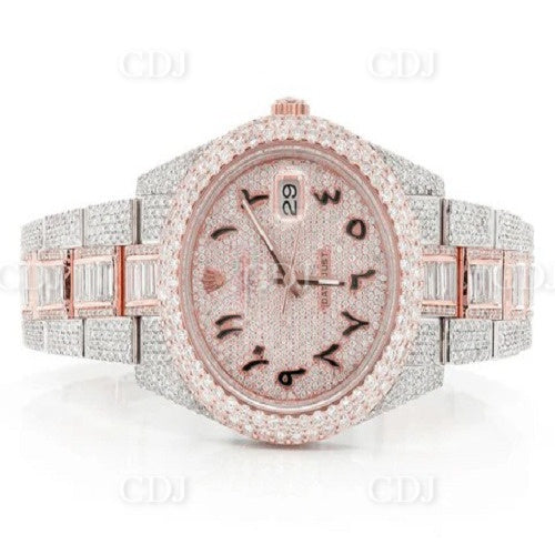 IGI Certified Iced Out Rolex Natural Diamond Watch Men's Jewelry customdiamjewel