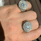 Round Shaped Natural Diamond Hip Hop Ring  customdiamjewel   
