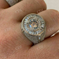 Round Shaped Natural Diamond Hip Hop Ring  customdiamjewel   
