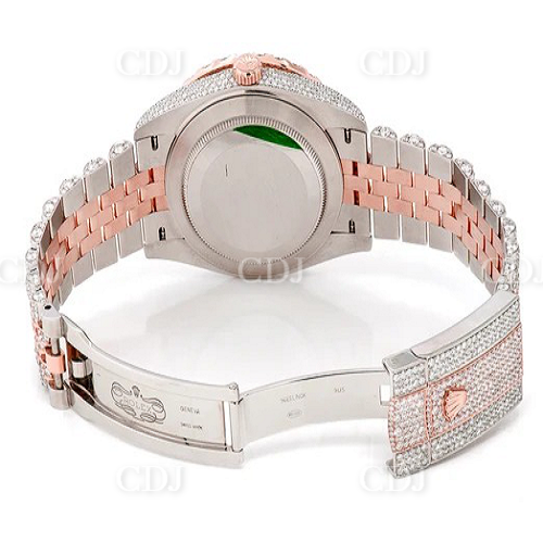Luxurious VVS Moissanite Two Tone Rolex Jubilee Watch For Men's customdiamjewel