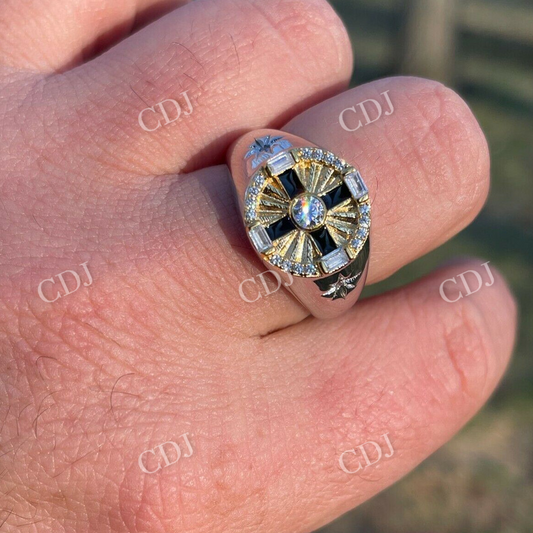 14K Gold iced Out Ring  customdiamjewel   