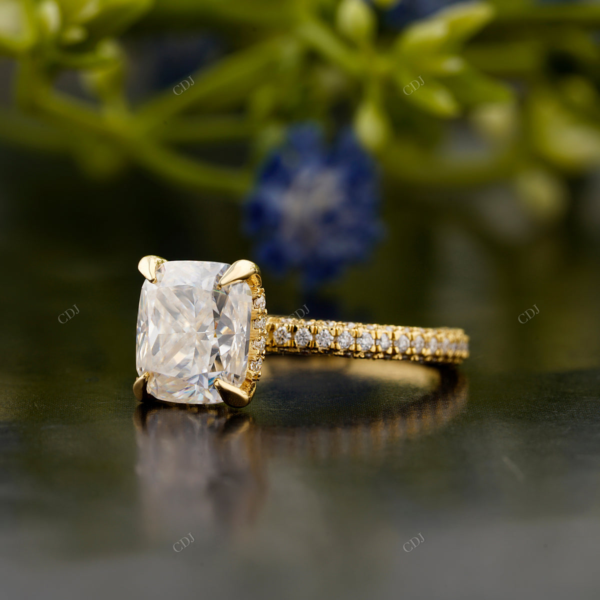 Cushion Lab-Grown Diamond Ring