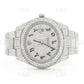 Moissanite Watch Unique Baguette Set Oyster Belt Arabic Dial White Gold Rolex customdiamjewel